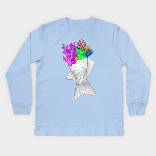 Surrealism Coral Fish Kids Long Sleeve T-Shirt